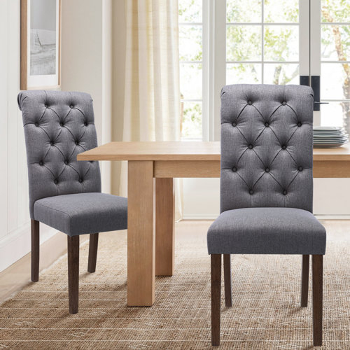 2 Bookout Tufted Upholstered Wooden Dining Chairs (Set Of 2) 